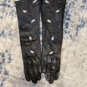 Pig skin leather gloves